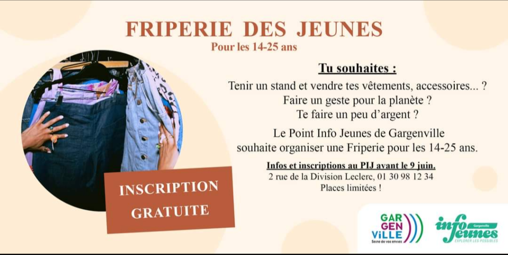 flyer pour une friperie jeunes